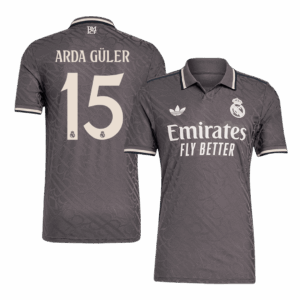 601127_1 レアルマドリード ARDA GÜLER #15 サード アウェイ サッカーユニフォーム オーセンティック 2024/25