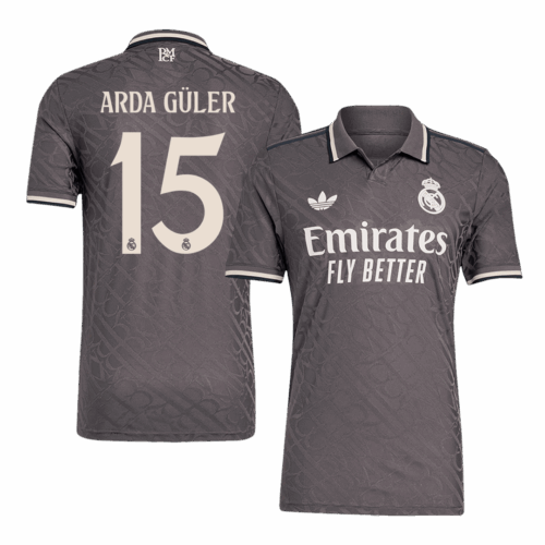 レアルマドリード ARDA GÜLER #15 サード  アウェイ サッカーユニフォーム オーセンティック 2024/25
