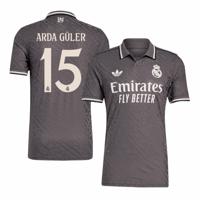601127_1 レアルマドリード ARDA GÜLER #15 サード アウェイ サッカーユニフォーム オーセンティック 2024/25