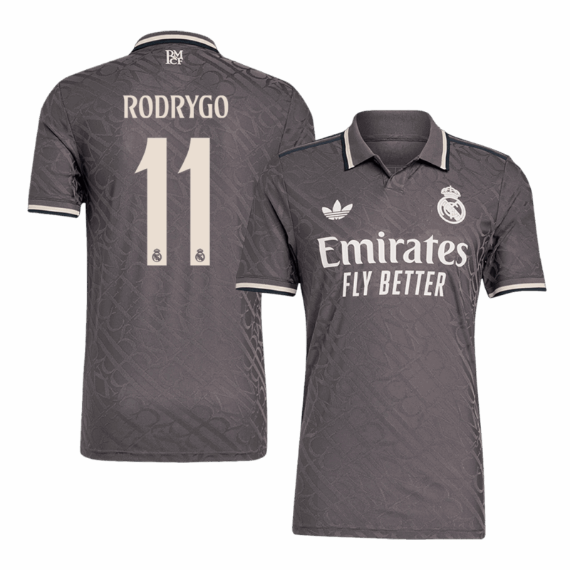601128_1 レアルマドリード RODRYGO #11 サード アウェイ サッカーユニフォーム オーセンティック 2024/25
