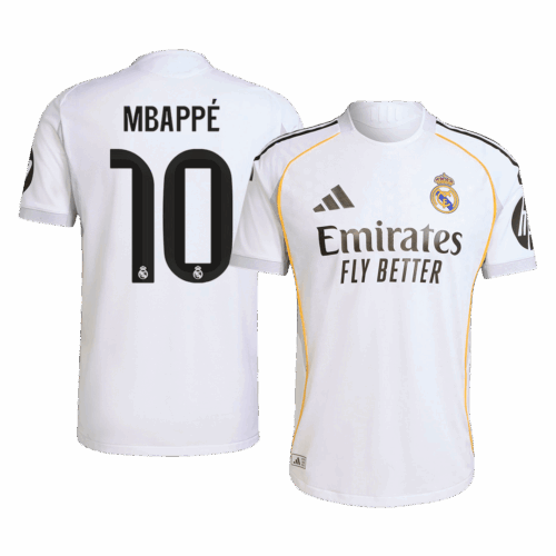 601144_1 レアルマドリード MBAPPÉ #10 ホーム サッカーユニフォーム オーセンティック 2025/26