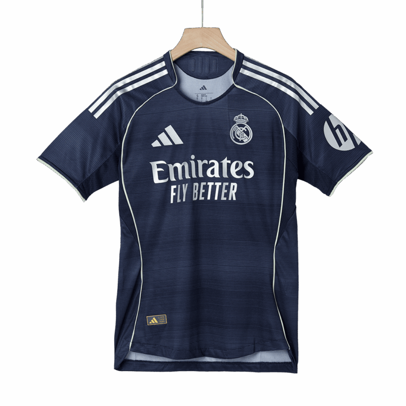 レアルマドリード VINI JR. #7 アウェイ サッカーユニフォーム オーセンティック 2025/26