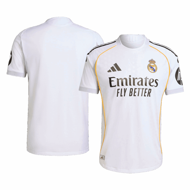 601140_3 オーセンティック レアルマドリード ホーム サッカーユニフォーム 2025/26 White