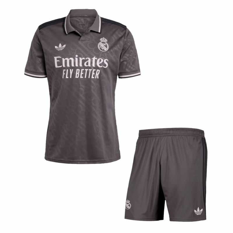 493766_1 レアルマドリード サード アウェイ サッカーユニフォーム キット 2024/25 上下セット