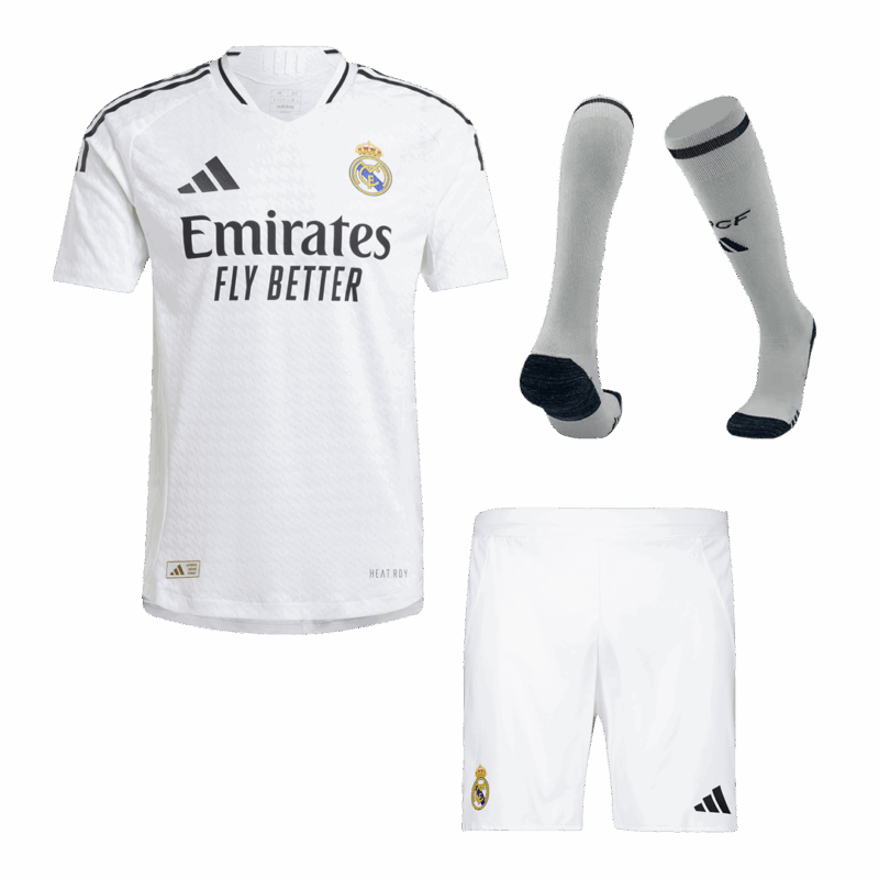 レアルマドリード ホーム サッカーユニフォーム キット オーセンティック 2024/25 (ユニフォーム+Shorts+Socks)
