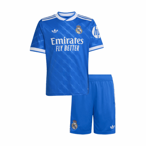 604414_1 キッズ レアルマドリード サード アウェイ サッカーユニフォーム キット上下セット 25/26 Blue