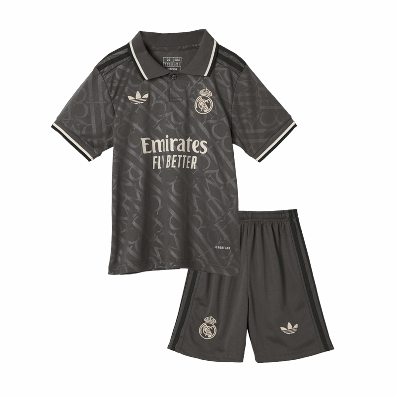 レアルマドリード サード  アウェイ サッカーユニフォーム キット 2024/25 キッズ 上下セット