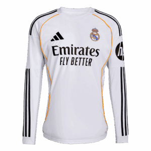 レアルマドリード 長袖 ホーム サッカーユニフォーム 2025/26