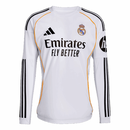 レアルマドリード 長袖 ホーム サッカーユニフォーム 2025/26