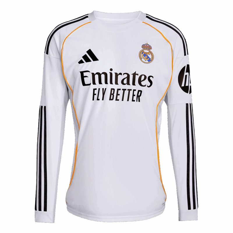 レアルマドリード 長袖 ホーム サッカーユニフォーム 2025/26