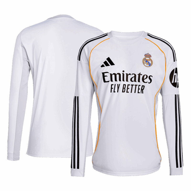 レアルマドリード 長袖 ホーム サッカーユニフォーム 2025/26