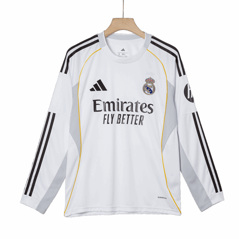 レアルマドリード 長袖 ホーム サッカーユニフォーム 2025/26