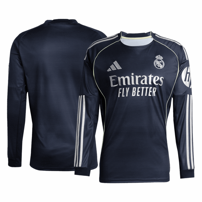 レアルマドリード 長袖 アウェイ サッカーユニフォーム 2025/26