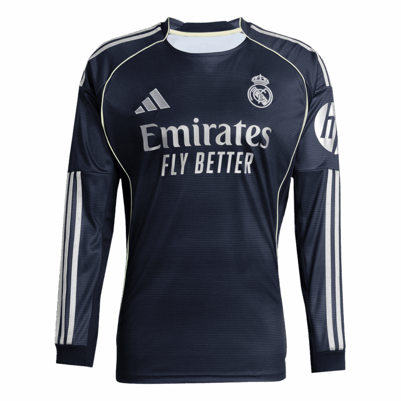 レアルマドリード 長袖 アウェイ サッカーユニフォーム 2025/26