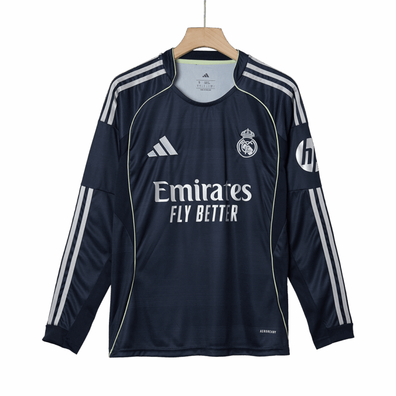 レアルマドリード 長袖 アウェイ サッカーユニフォーム 2025/26