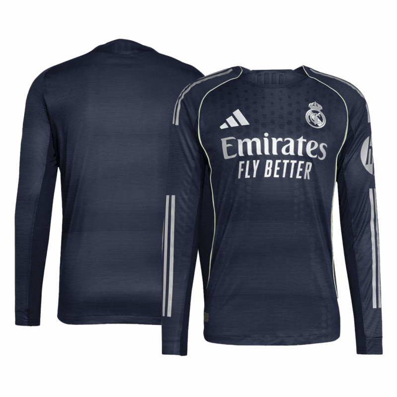 614090_3 Real Madrid Long Sleeve Away Soccer Jersey 2025/26