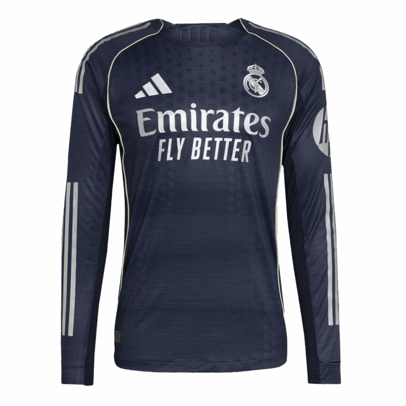614090_4 Real Madrid Long Sleeve Away Soccer Jersey 2025/26