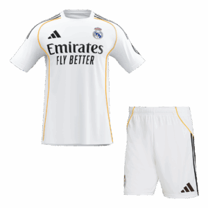 589727_1 レアルマドリード ホーム サッカーユニフォーム キット 2025/26 上下セット