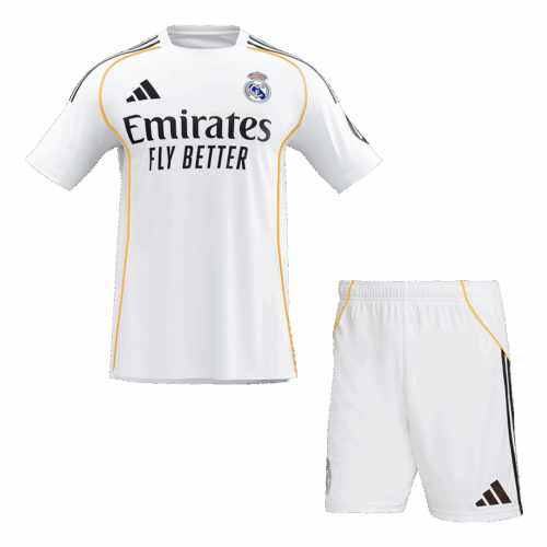 589727_1 レアルマドリード ホーム サッカーユニフォーム キット 2025/26 上下セット