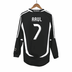 レアルマドリード RAUL #7 長袖 アウェイ サッカーユニフォーム Retro 2006/07