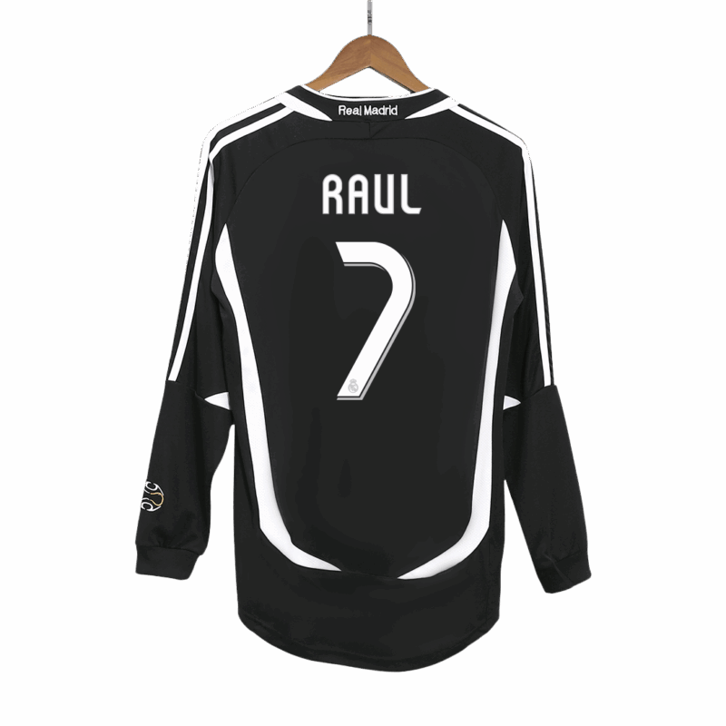 レアルマドリード RAUL #7 長袖 アウェイ サッカーユニフォーム Retro 2006/07