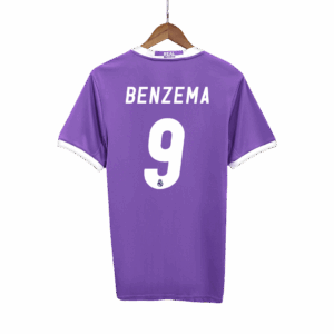 レアルマドリード BENZEMA #9 アウェイ サッカーユニフォーム Retro 2016/17
