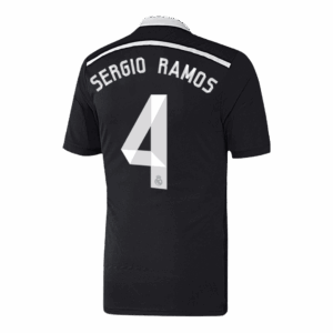 570051_1 レアルマドリード SERGIO RAMOS #4 サード アウェイ サッカーユニフォーム Retro 2014/15