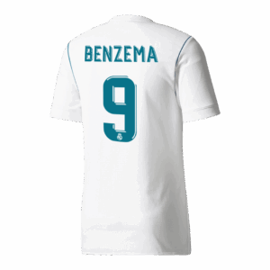 573081_1 レアルマドリード BENZEMA #9 ホーム サッカーユニフォーム Retro 2017/18