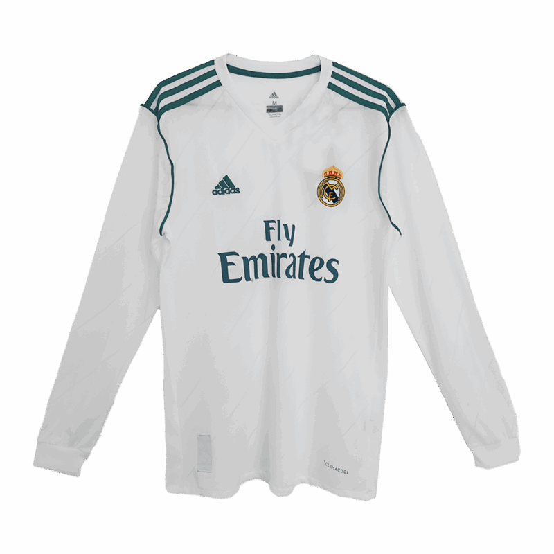 573085_2 レアルマドリード BENZEMA #9 ホーム サッカーユニフォーム Retro 2017/18 - 長袖