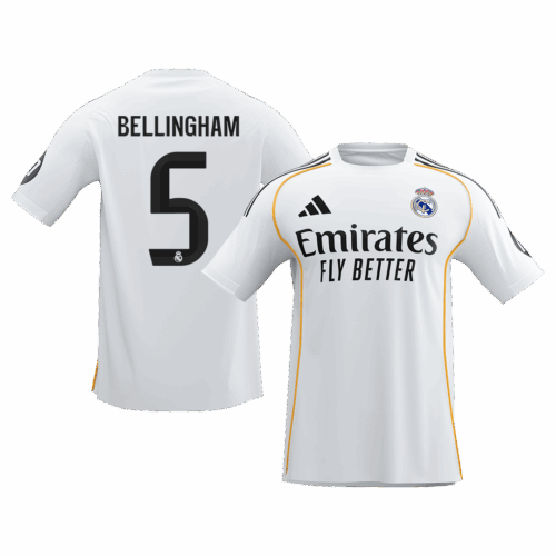 レアルマドリード BELLINGHAM #5 ホーム サッカーユニフォーム 2025/26