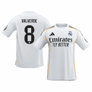 593591_1 レアルマドリード VALVERDE #8 ホーム サッカーユニフォーム 2025/26