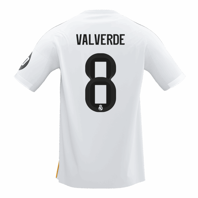 593591_2 レアルマドリード VALVERDE #8 ホーム サッカーユニフォーム 2025/26