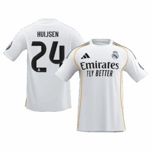 593592_1 レアルマドリード HUIJSEN #24 ホーム サッカーユニフォーム 2025/26