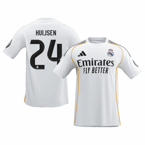 593592_1 レアルマドリード HUIJSEN #24 ホーム サッカーユニフォーム 2025/26