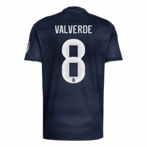 593600_3 レアルマドリード VALVERDE #8 アウェイ サッカーユニフォーム 2025/26