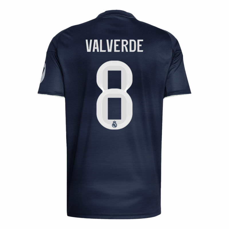 593600_3 レアルマドリード VALVERDE #8 アウェイ サッカーユニフォーム 2025/26