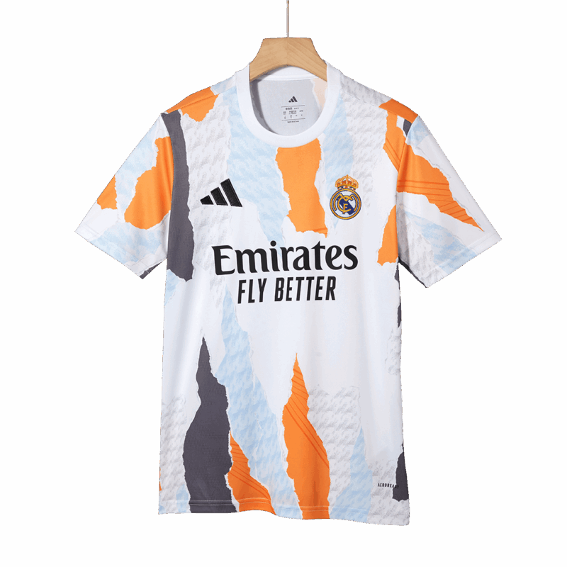 507310_5 レアルマドリード Pre-Match Training サッカーユニフォーム 2024/25 - White