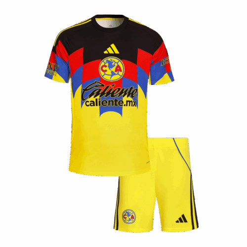 594316_1 Club America ホーム サッカーユニフォーム キット 2025/26 キッズ 上下セット