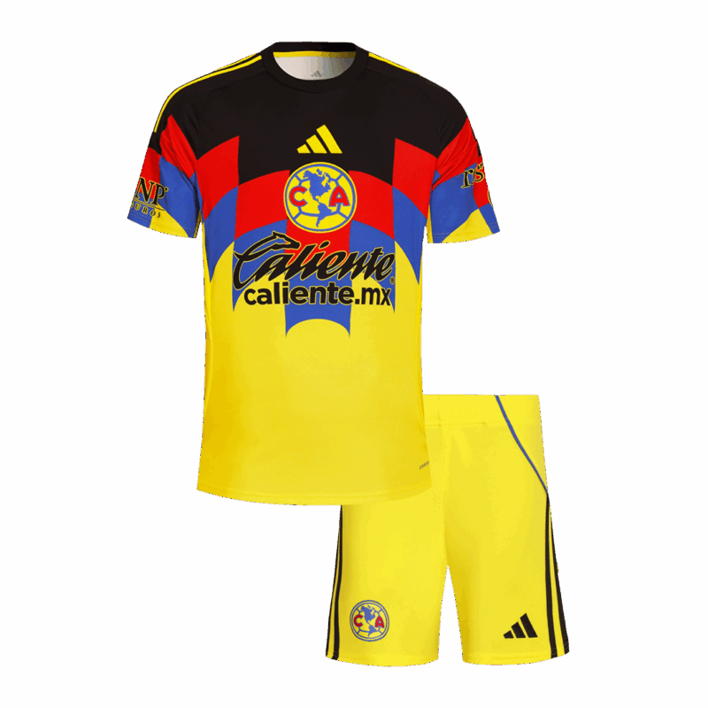 594316_1 Club America ホーム サッカーユニフォーム キット 2025/26 キッズ 上下セット
