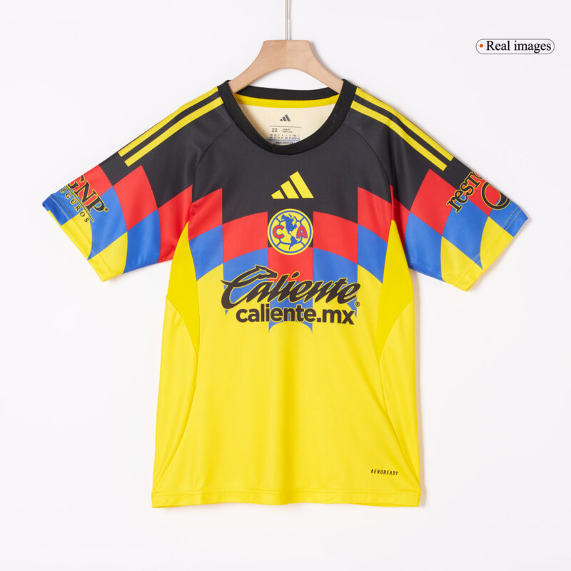 594316_4 Club America ホーム サッカーユニフォーム キット 2025/26 キッズ 上下セット