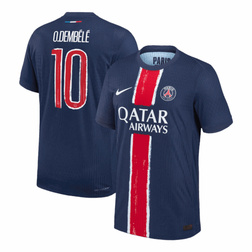584231_1 パリ・サンジェルマン O.DEMBÉLÉ #10 ホーム サッカーユニフォーム オーセンティック 2024/25 - UCL Edition