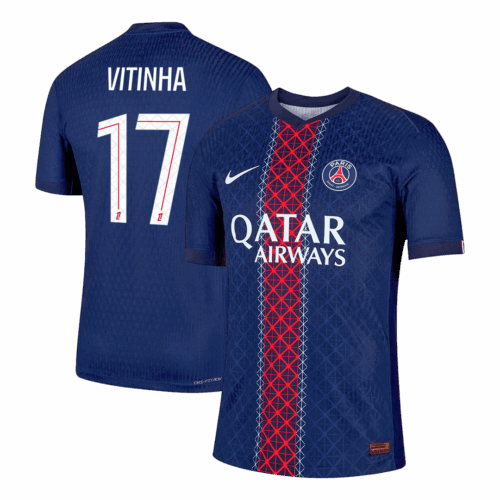 611030_1 VITINHA #17 オーセンティック パリ・サンジェルマン ホーム サッカーユニフォーム 2025/26 Navy