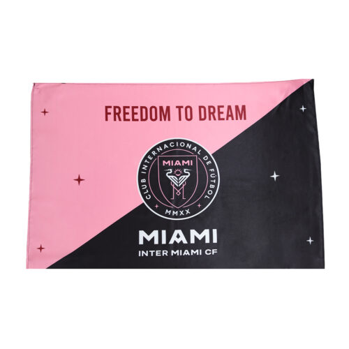 505311_1 インテル・マイアミCF Soccer Flag Pink&Black