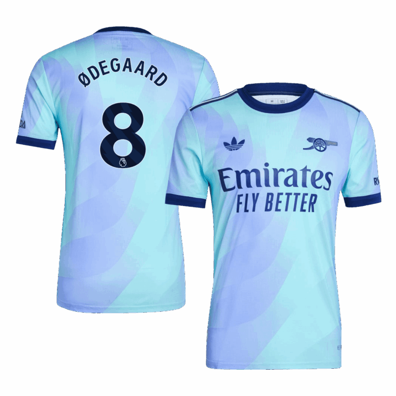 507574_1 アーセナル ØDEGAARD #8 サード アウェイ サッカーユニフォーム オーセンティック 2024/25