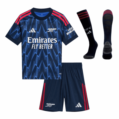 616169_1 Kid's Arsenal Away Soccer Jersey Kit(Jersey+Shorts+Socks) 2025/26 Blue