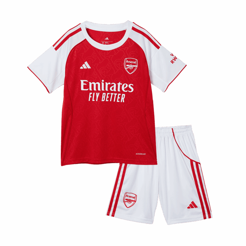 588603_3 アーセナル ホーム サッカーユニフォーム キット 2025/26 キッズ 上下セット