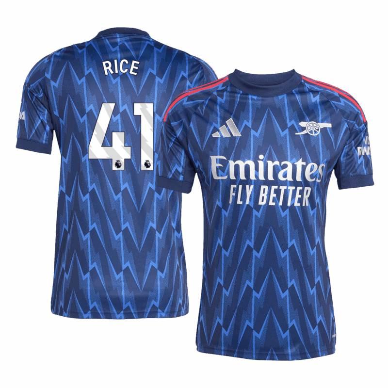 アーセナル RICE #41 アウェイ サッカーユニフォーム 2025/26