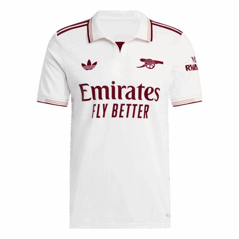 オーセンティック アーセナル サード  アウェイ サッカーユニフォーム 2025/26 White