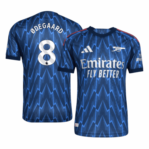 601816_1 ØDEGAARD #8 オーセンティック アーセナル アウェイ サッカーユニフォーム 2025/26 Blue