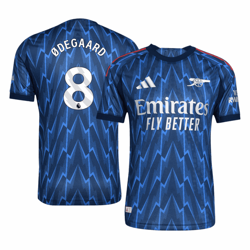 601816_1 ØDEGAARD #8 オーセンティック アーセナル アウェイ サッカーユニフォーム 2025/26 Blue